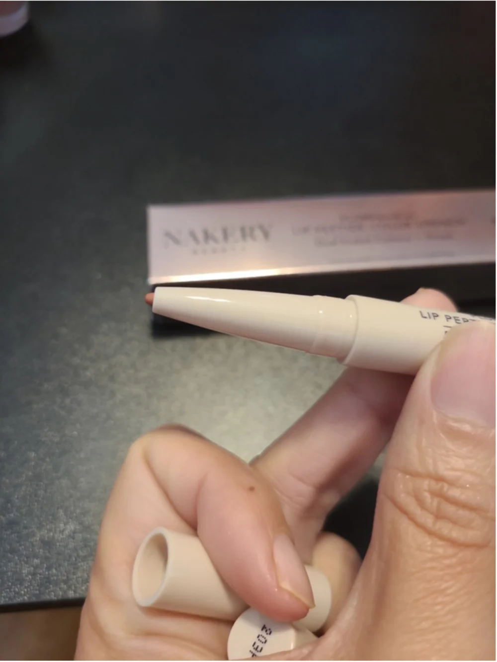 NIB Nakery Beauty PLUMParadise Dual Ended Lipstick And Liner Shaper Naked Rose